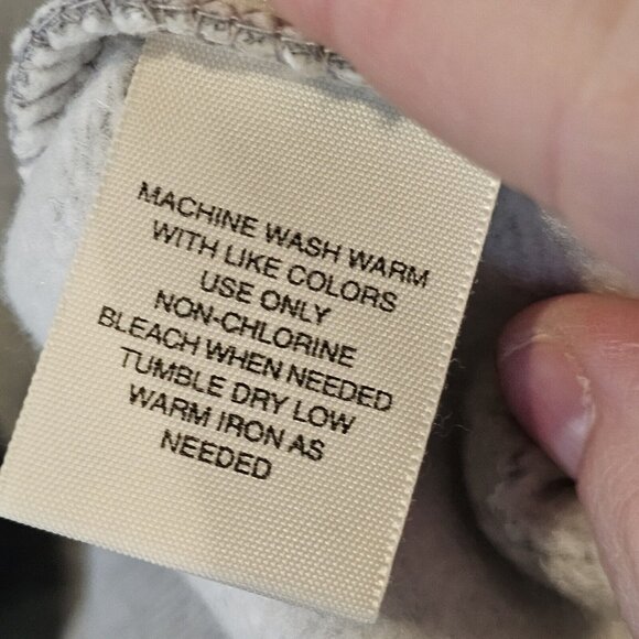 90s Y2K Mens Large Tall Heathered Gray Crewneck Sweatshirt Pullover Classic - Picture 8 of 9